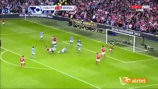 Arsenal Vs Manchester City 1 1 All Goals And Highlights EPL 23 9 2012 [upl. by Naivad]