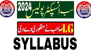 Sub Inspector Police Jobs 2024Sub Inspector P Cadet Jobs 2024SI PPSC Syllabus 2024Bukhari Speaks [upl. by Cornelle]