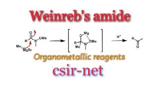 Weinrebs amide how to make ketone from ester important for csirnet exam [upl. by Merril]