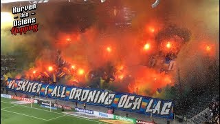 Djurgårdens IF 12 Hammarby IF 06102019  Choreos Pyroshows amp Support [upl. by Corty]