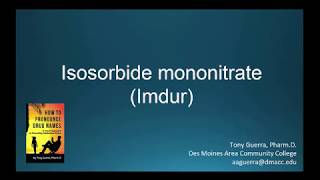 CC How to Pronounce isosorbide mononitrate Imdur Backbuilding Pharmacology [upl. by Eihctir]