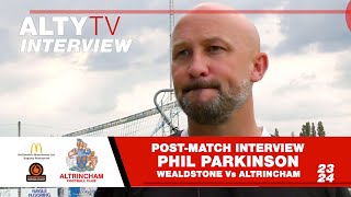 PHIL PARKINSON  WEALDSTONE Vs ALTRINCHAM  16 September 2023  PostMatch Interview [upl. by Dermott133]