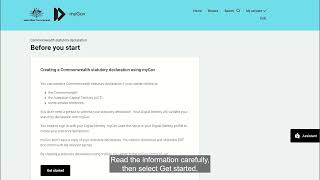 Create a digital Commonwealth statutory declaration in myGov  video tutorial [upl. by Canter]