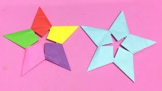 How to Make Origami Star with Color Paper  DIY Paper Stars Making [upl. by Adnohrahs]