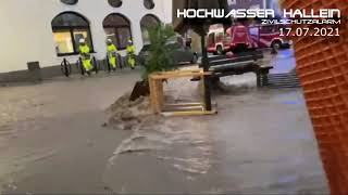 Hochwasser Hallein  Zivilschutzalarm [upl. by Nylakcaj974]