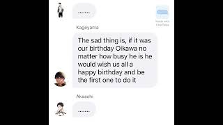 Haikyuu texts Real friends Oikawa angst [upl. by Norine]