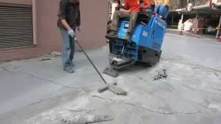 PU car deck flooring removal by quotTerminatorquot T2100Pro rideon floor scraper [upl. by Nauqyt]