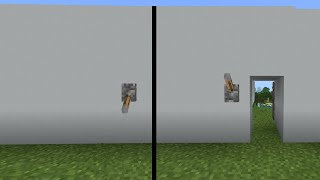 how to make a 1x2 flush piston door in mcpe or bedrock edition [upl. by Mireille]