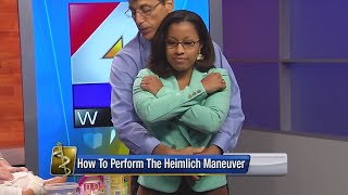 How to perform the heimlich maneuver [upl. by Rojam]