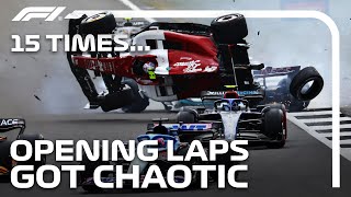 15 Times Opening Laps in F1 Were Pure Chaos [upl. by Georgena]