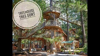 EPIC TREEHOUSE RESORT TOUR Full Review  Collection of Tiny Tree Houses [upl. by Porush]