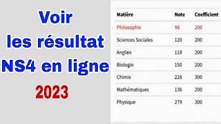 Comment vérifier le résultat NS4 en ligne [upl. by Reste]