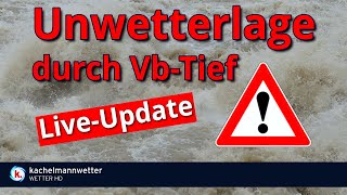 Unwetterlage durch ergiebigen Dauerregen am Wochenende  LiveUpdate [upl. by Vaules]