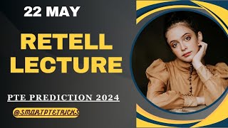 PTE Retell Lecture  May 2024  MOST REPEATED IN EXAMS PREDICTION [upl. by Fahland]