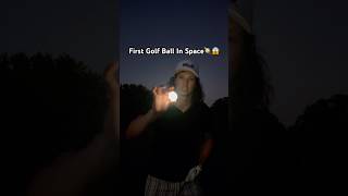 First Golf Ball In Space🪐😱 golf goldenhollield [upl. by Batty]