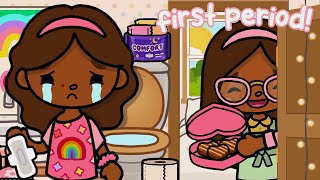 My Daughter STARTED HER FIRST PERIOD ROUTINE 😭  WITH VOICE🔊  Toca Boca Roleplay tocaboca [upl. by Aleahpar]