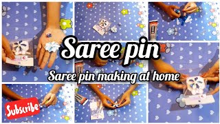 Sare pin making at home🧚💕  21 thequeen srilanka art craft hairaccessories [upl. by Okihcas]