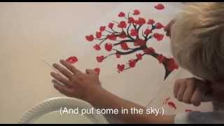 How to Make a thumb print heart tree artwork [upl. by Pansir755]