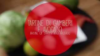 3Wine  Video Ricetta Tartine di gamberi e avocado [upl. by Leuqer]