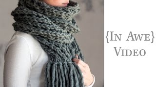 In Awe Scarf Knitting Pattern [upl. by Archangel780]