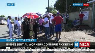 Public Sector Strike  Nonessential workers continue picketing [upl. by Aisayn850]