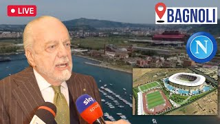 NUOVO Stadio Napoli De Laurentiis quotLo costruisco a Bagnoli Pronto nel 2027quot 🏟️  IL PROGETTO [upl. by Anilatac]