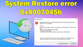 Resolving Windows System Restore Error 0x8007045b StepbyStep Tutorial [upl. by Inanak]