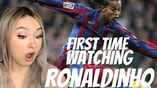 Soccer Girl’s First Time Watching Ronaldinho REACTION [upl. by Biddle772]