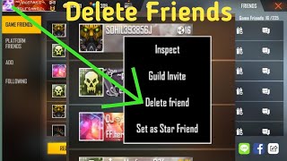 How to delete friend from your free fire game friend listGarena free fire [upl. by Atiseret146]