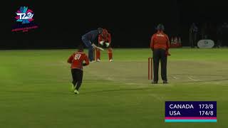 USA v Canada final over 22 runs to win [upl. by Norraa]