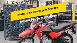 COMO INSTALAR PROTETOR DE CARENAGEM BROS 160  MA ACESSÃ“RIOS [upl. by Ahseyk60]