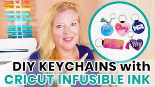 Make Personalized Keychains with Cricut Infusible Ink amp Vinyl [upl. by Aurea918]