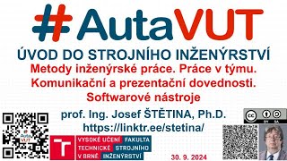 Metody inženýrské práce  Úvod do strojního inženýrství 202425 [upl. by Danit]