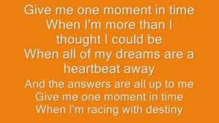 Whitney Houston one moment in time lyrics [upl. by Ahsinyt308]