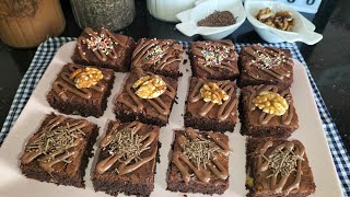 وصفة البراونيز بمقادير مظبوطة معلك ولذيذ brownies 🍫🍫👌 [upl. by Yreved]