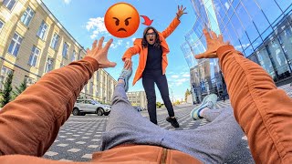 I ESCAPE FROM CRAZY WIFE ANNOYED BY PRANK DumitruComanac Epic Parkour Chase POV [upl. by Aynos102]