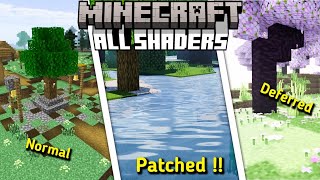 All working shaders in MCPE  Normal Vs Patched Vs Deferred Shaders  Ultra Realistic Shaders [upl. by Ellac]