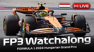 LIVE FORMULA 1 Hungarian Grand Prix 2024  FP3 Watchalong  Live Timing [upl. by Barnaby]