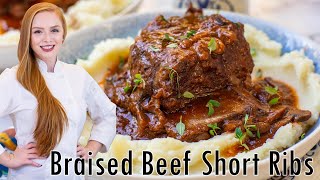 The BEST Braised Beef Short Ribs Recipe  FallOffTheBone Tender [upl. by Dann]