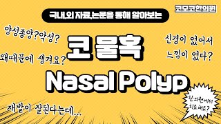 코물혹 비용종에 대해 Araboza feat 국내외 자료와 논문들 근거로 [upl. by Vastha130]