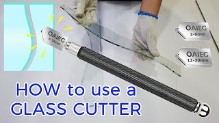 How to use OAIEGSDGlass Cutter Glass Cutting cut curve lines [upl. by Hibbs]