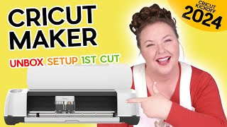 Cricut Maker for Beginners Unbox Setup amp First Cut CRICUT KICKOFF Day 1 [upl. by Weinert662]