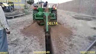 Tractor trencher machine 9602273666 [upl. by Earized]