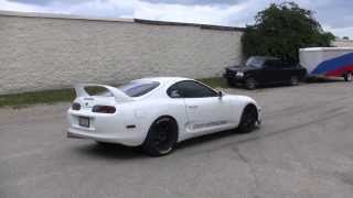 Reids 1000HP Supra Blows Motor During Burnout [upl. by Ennovad]