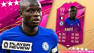 FIFA 21 FUTTIES KANTE REVIEW  99 FUTTIES KANTE PLAYER REVIEW  FIFA 21 ULTIMATE TEAM [upl. by Zurciram]