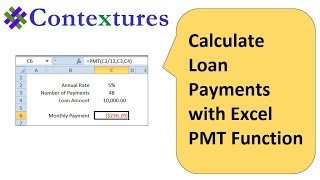 How to Calculate Loan Payments with Excel PMT Function [upl. by Gladdie113]