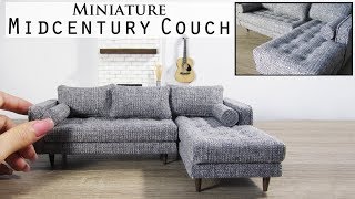 DIY Miniature Sectional Couch with chaise [upl. by Grindle56]