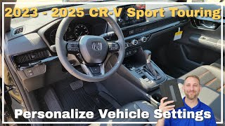 2023 2024 2025 Honda CRV Sport Touring Hybrid Vehicle Settings [upl. by Adnohs288]