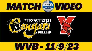 Medgar Evers Womens Volleyball vs York College  November 9 2023 [upl. by Eilujna526]