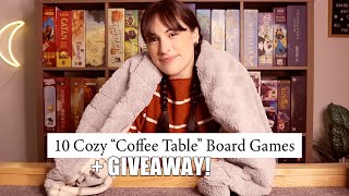 10 Cozy quotCoffee Tablequot Board Games  COZY GAME GIVEAWAY [upl. by Anivel]